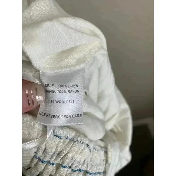 Lost‎ + Wonder Gabriela Jumpsuit White/Blue Size Medium - Picture 14 of 16